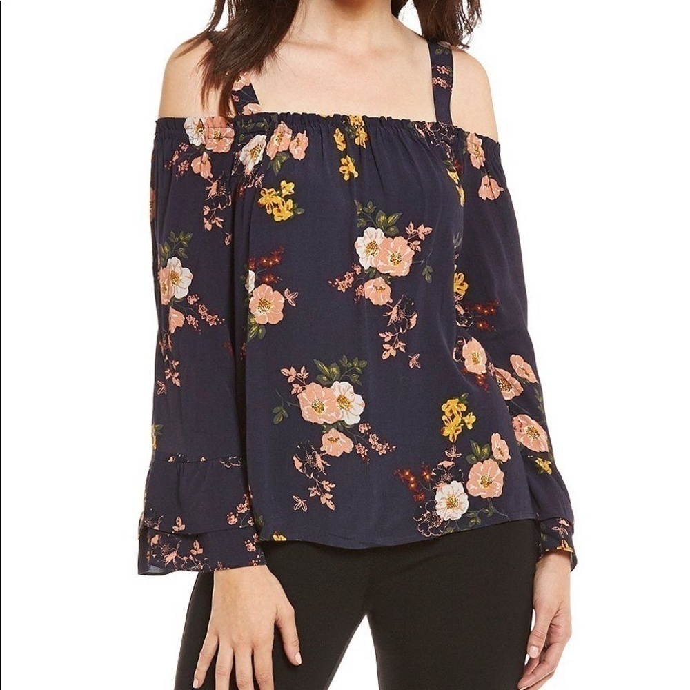Sanctuary Cassie Cold Shoulder Ruffle Blouse